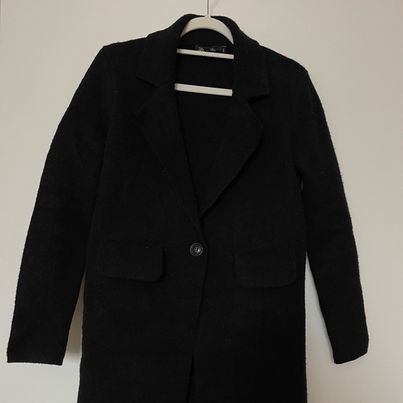 Black Knit Fall Coat/Cardigan - Picture 7 of 8